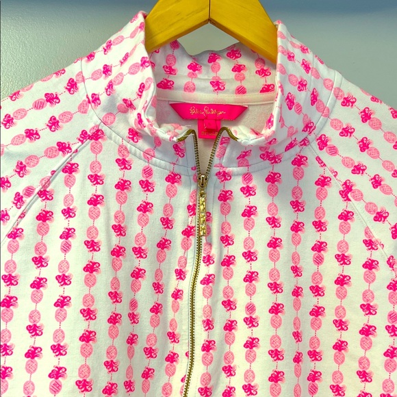 Lilly Pulitzer Tops - Lilly Pulitzer Pink and White Patterned Jacket